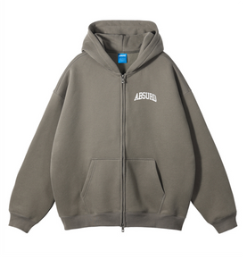 PUFF ZIP-UP (WASHED ARMY HOODIE)